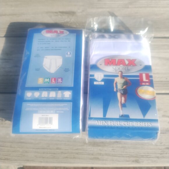 2 X Men's Max Sport 3 pk Full Cut Briefs Sz Large - Picture 3 of 10